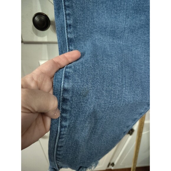 Judy Blue Jeans 15/32 Straight Fit Stretch Mid Rise  Raw fray Hem Nice - Picture 4 of 8